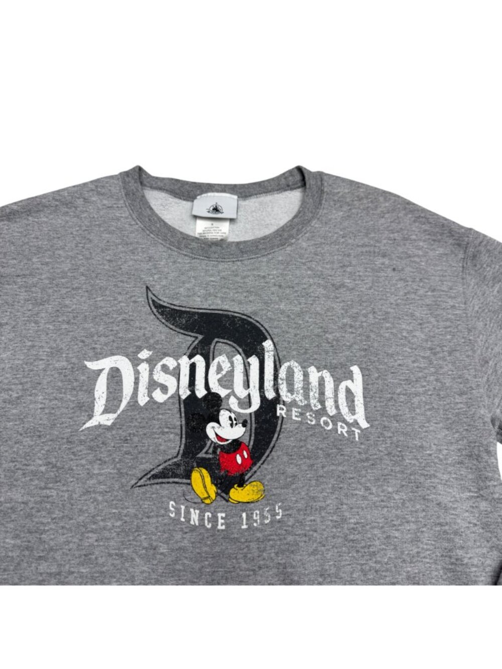 Disneyland Resort Mickey Mouse Women's Gray Crew Neck Pullover Sweatshirt Sz S - Picture 3 of 7